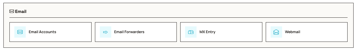 The Email section of the Management tab